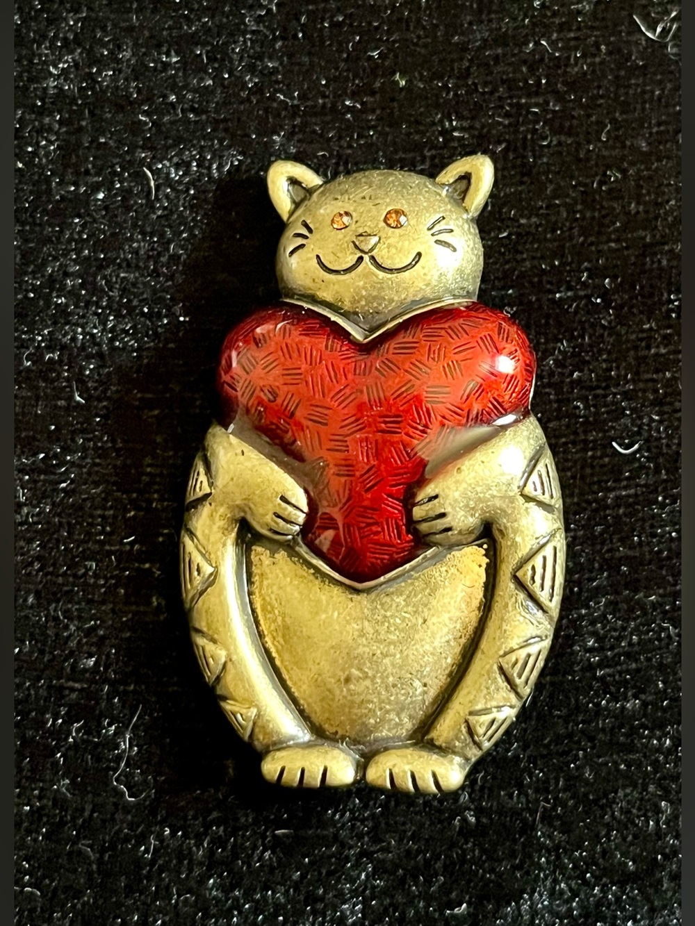 Coldwater Creek Cat Kitty Brooch dated 2007